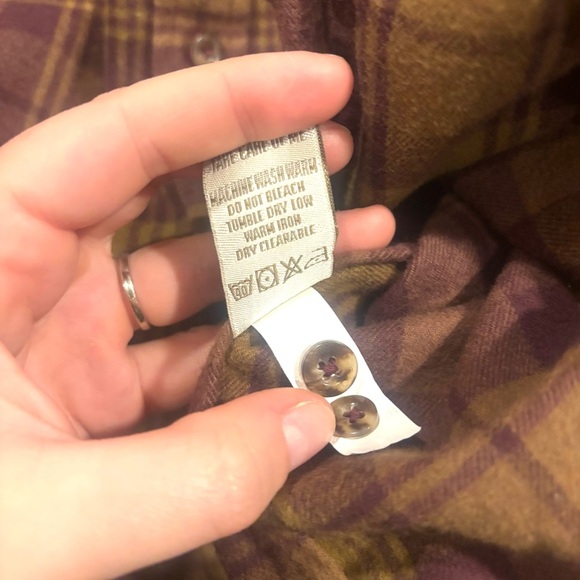 The Sporting Gent Heavy Flannel Long Sleeve Button Down Shirt Purple & Yellow - Picture 4 of 6